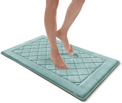 Amazon.com: MICRODRY - Luxurious Memory Foam Bathroom Rug, Absorbent ...