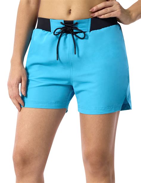 NOMINTAE Women Swim Board Shorts with Pockets Beach Trunks Quick Dry ...