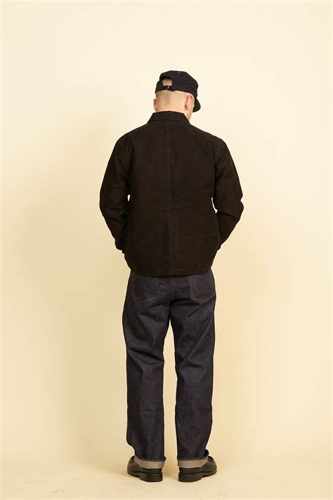 Rats French Work Jacket - Black Moleskin - URAHARA