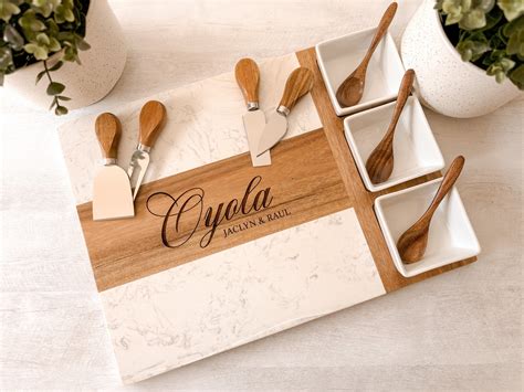 Marble Charcuterie Board & Bowls Set – Home Bound Custom Decor