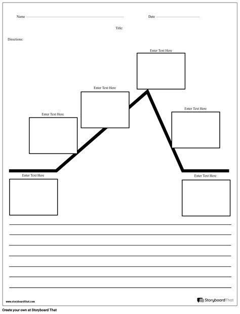 Blank Plot Diagram Template with Paragraph Storyboard - Worksheets Library
