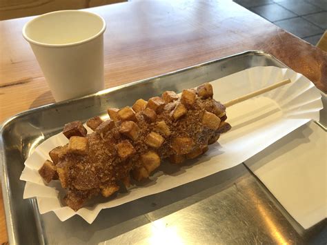 [I Ate] a Fried Potato Honey Batter all beef corn dog : r/food