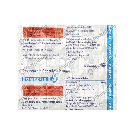 Buy Omez 10 MG Capsule (15) Online at Flat 18% OFF* | PharmEasy