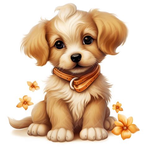 Premium Photo | Cute puppy clip art