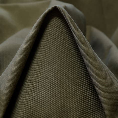 Twill Cotton Elastic Dusty Olive | F000043036