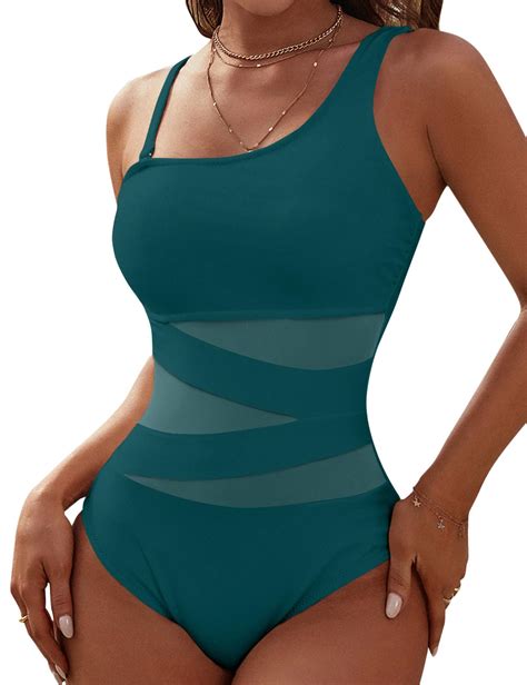 Blooming Jelly Women's Sexy One Piece Bathing Suits One Shoulder ...
