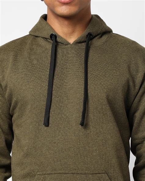 Buy Men's Green Hooded Sweatshirt for Men Green Online at Bewakoof