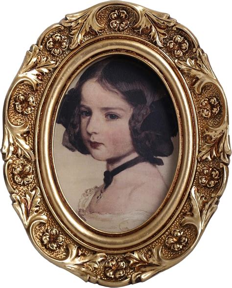 VINLIFE Small Vintage Picture Frames 2.5x3.5 Antique Ornate Oval Mini ...