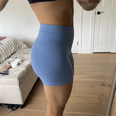 Saski Collection Mid Blue Shorts - Size... - Depop