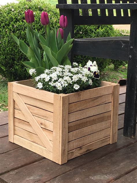 Wooden Planter Boxes Around Tree 50 Wooden Planter Box Ideas and DIY ...