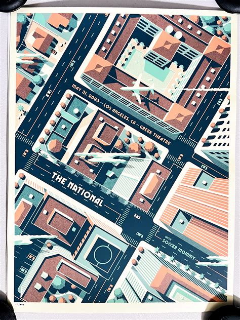 For Sale: The National, Los Angeles Gig Poster #/445. Measures in at ...