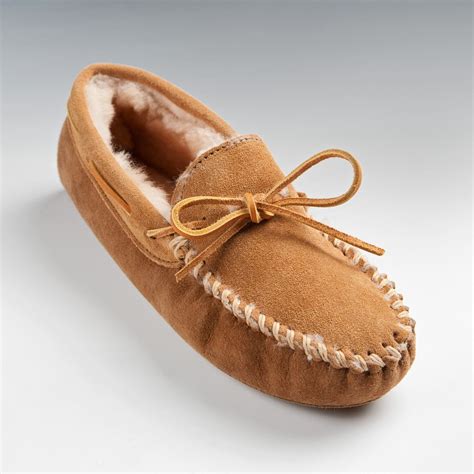 Minnetonka Mens Sheepskin Soft Sole Moccasin | www.hayneedle.com ...