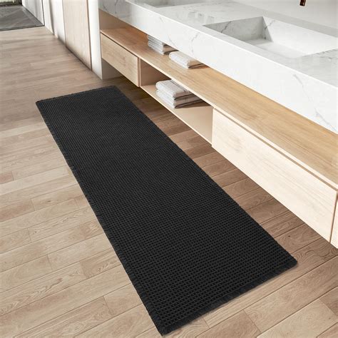 AMOAMI Upgraded Waffle Runner Rug Super Absorbent Non Slip Bath Mats ...