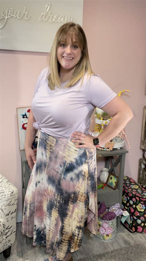 Tie Dye Smocked Waistband Maxi Skirt | Plus size models, Modest outfits ...