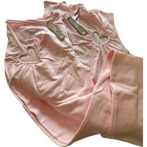 Skims cotton jersey heart cut out tank and leggings... | Depop