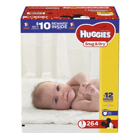 Product of Huggies Snug & Dry Size 1 Diapers; 264 ct. [Skin Soft ...