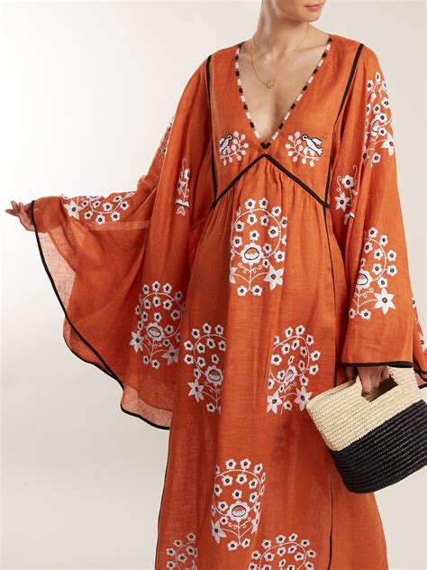Spanish Pigeon embroidered linen dress | Vita Kin | MATCHESFASHION.COM ...