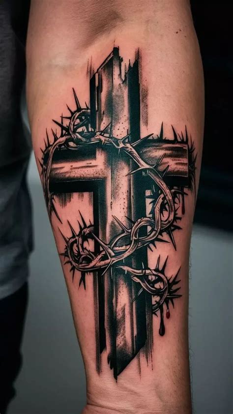 40+ cross tattoo Designs for men on forearm | Cross tattoo designs ...
