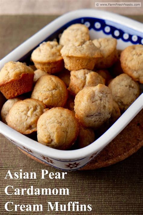 Farm Fresh Feasts: Asian Pear & Cardamom Cream Muffins #MuffinMonday