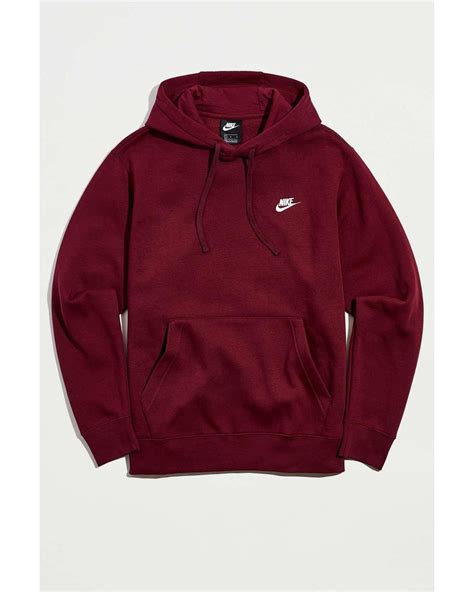Nike Sportswear Club Fleece Hoodie Sweatshirt in Red for Men | Lyst