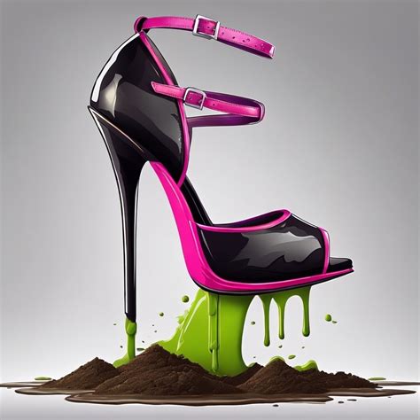 Louboutin in the forest, high heels lost, high heels sinking, high ...