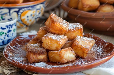 Premium Photo | Crunchy Elegance Leche Frita Spanish Fried Milk Perfection