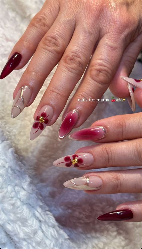 Pin by cm on nail buzinez | Simple nails, Gel nails, Red nails