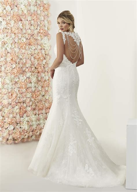 Beaded Back Wedding Dress