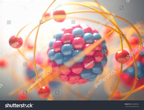 3d Illustration Atom That Smallest Constituent Stock Illustration ...