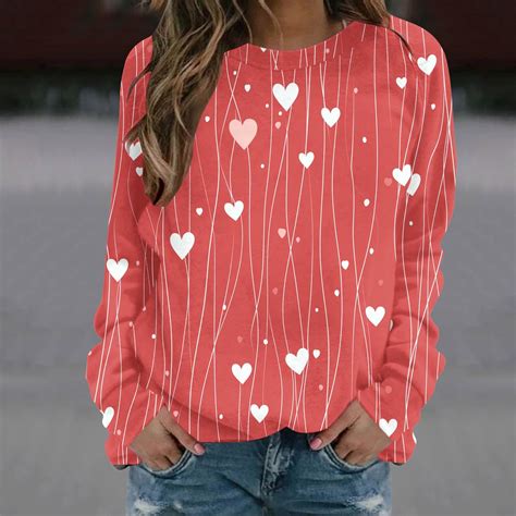 Valentines Day Gifts! Titcea Valentines Sweater Women Fashion Print ...
