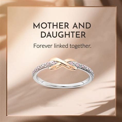 Mother & Daughter Forever Linked Together Ring,Forever Infinity Ring ...