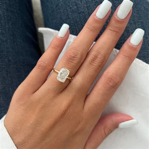 1.0 - 3.0 CT Elongated Cushion F/VS1 CVD Diamond Solitaire Engagement ...