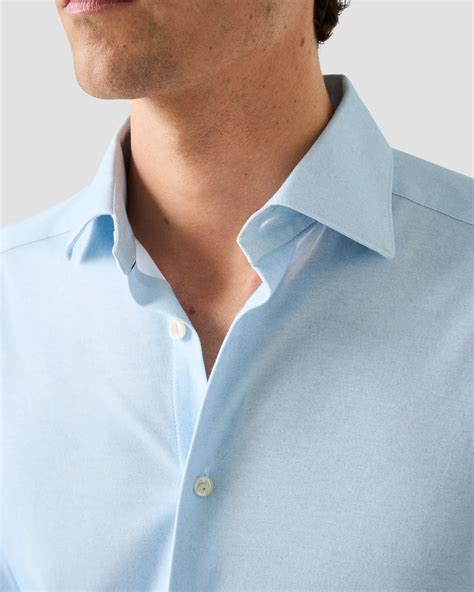 Solid Cotton Four-way Stretch Shirt - Eton