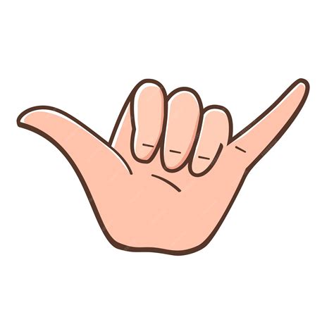Premium Vector | Shaka hand sign gesture design vector flat isolated ...