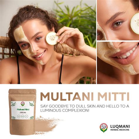 Luqmani's multani mitti Face Pack - Natural Detoxifying Clay for Skin & Hair Care, Fuller's ...