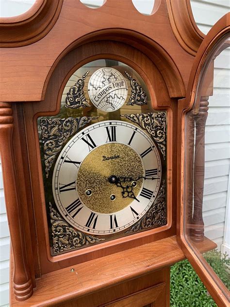 Daneker Jamestown Floor Clock #911, Antique Grandmother Clock, Solid ...