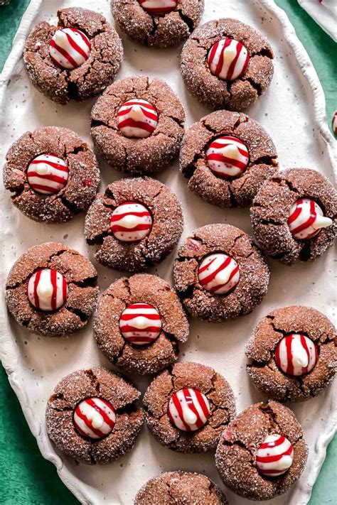 Chocolate Peppermint Kiss Cookies Recipe | Table for Two