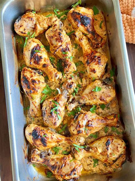 Spicy Greek Yogurt Marinated Chicken Legs - Hungry Happens