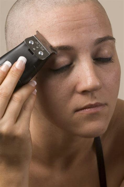 Pin by six on Shaving | Female mohawk, Shaved head, Bald women
