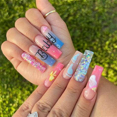 20 Latest Gender Reveal Nail Ideas To Try In 2024!