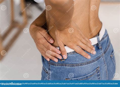 African American Woman Feel Backache Spine Pain because of UTI Pyelonephritis Disease. Kidney ...