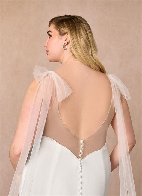 Diamond White/Nude Azazie Sharen Diamond White Nude Mermaid Stretch ...