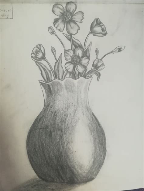 Flower Vase Picture Drawing | Best Flower Site