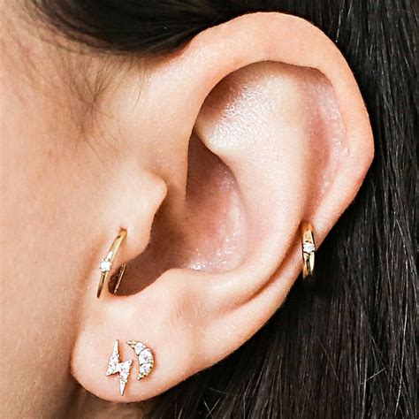 Diamond Tragus Piercings