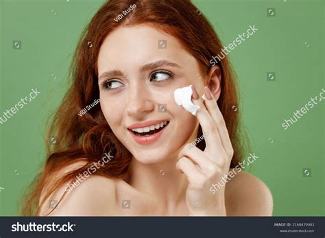 Beautiful Half Naked Topless Redhead Woman Stock Photo 2168470983 ...