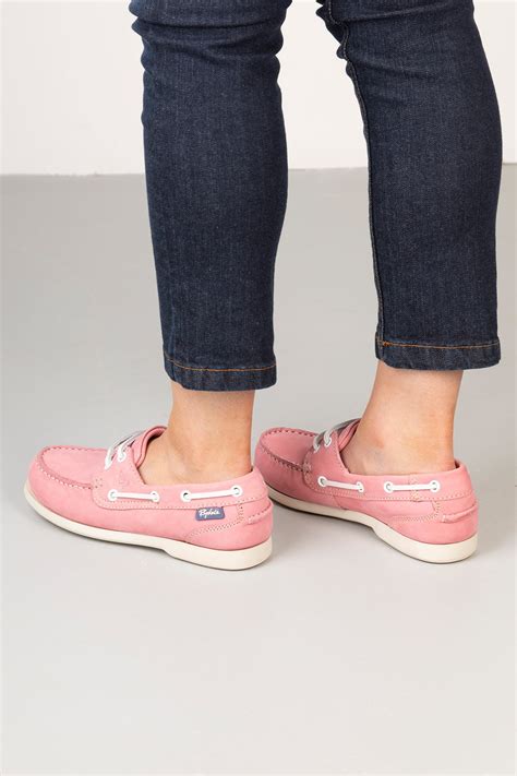Ladies Pink Deck Shoes UK | Womens Pink Leather Shoes | Rydale