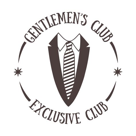 Men's club vector logo design template. The emblem of the gentlemen's ...