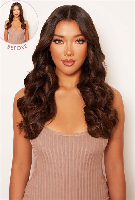 Lullabellz Thick Curly Clip In Hair Extensions 16 inch Mellow Brown ...