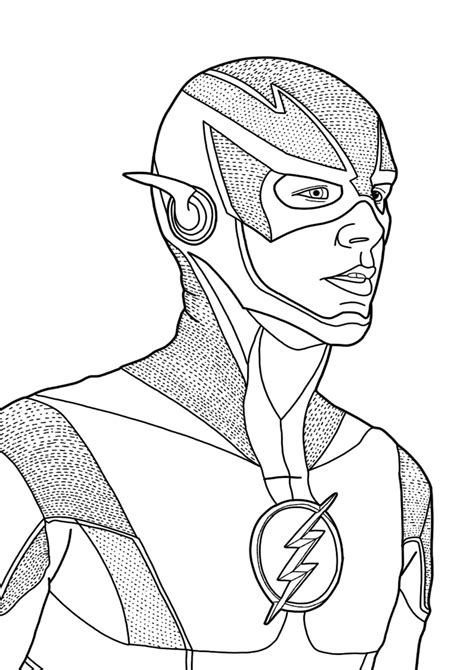 Flash Superhero Coloring Pages Free