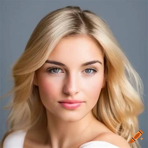 Portrait of a beautiful blonde Italian woman on Craiyon